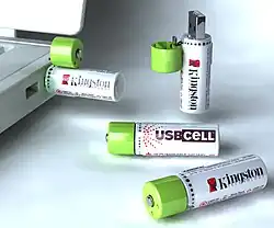 Аккумуляторы типоразмера АА со встроенной платой, обеспечивающей зарядку от USB-порта