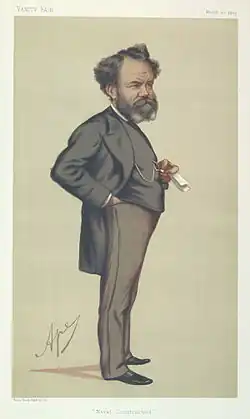 Эдвард Рид. Карикатура из журнала Vanity Fair, 1875 год.