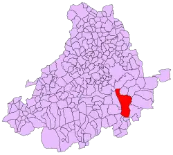 Расположение муниципалитета на карте провинции