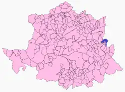 Расположение муниципалитета Эль-Гордо на карте провинции