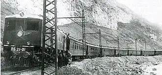 Испытания электровоза ПБ21 на участке Хашури — Гори