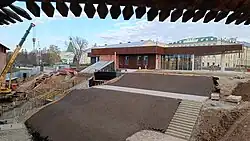 Строительство верхней станции на территории Кремля, май 2022 года