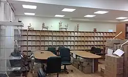 Читальный зал весной 2017 года. Фонды подготовлены к вывозу