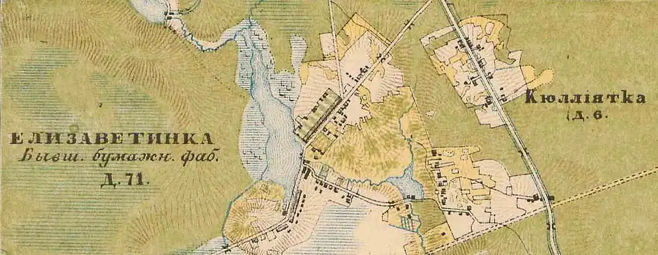 План деревни Елизаветинка. 1885 год.