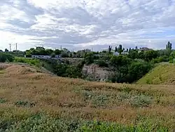 Ельшанский овраг рядом со станцией скоростного трамвая