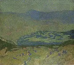 Пейзаж в Вальтеллине. Ок. 1932 г. Холст, масло