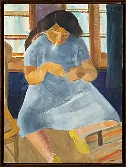 Курящая девушка (около 1934 г.)