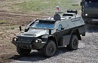 КамАЗ-43269 «Выстрел» на&nbsp;выставке «Технологии в машиностроении» в&nbsp;Москве. 2012 год.