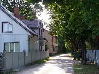 Вид от перекрёстка с ул. Звейниеку