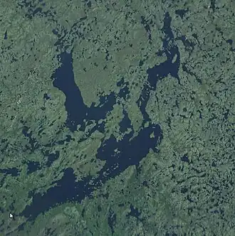 Озеро Эннадай.Аэрокосмический снимок NASA.