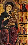 Энрико ди Тедиче. Мадонна с младенцем и четыре Страстных сюжета. Флоренция, музей Барджелло