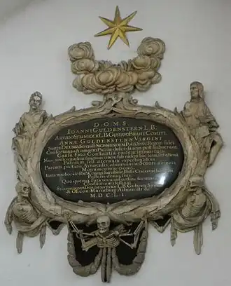 Эпитафия Юхана Нильссона Юлленшерны в Храме Пресвятой Девы Марии в Гданьске