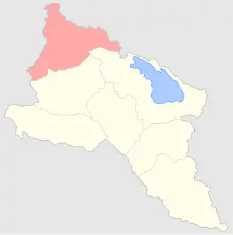 Александропольский уезд на карте