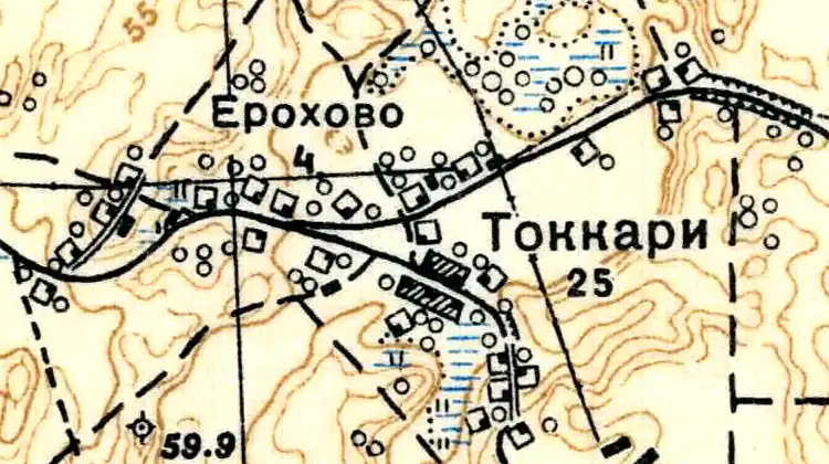 План деревень Ерохово и Токкари. 1939 год.