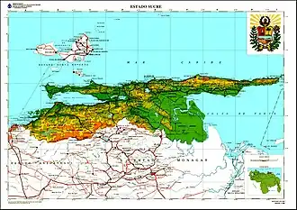 Сукре на карте