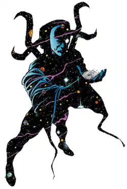 Вечность в комиксе JLA/Avengers #1 (сентябрь 2003)Художник — Джордж Перес.