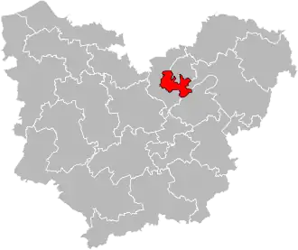 Кантон на карте департамента Эр