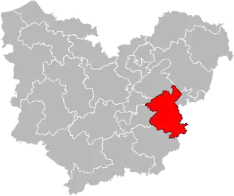 Кантон на карте департамента Эр