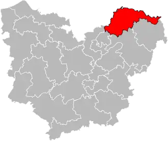 Кантон на карте департамента Эр