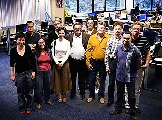 Российская команда Euronews, Александр Шашков — крайний справа