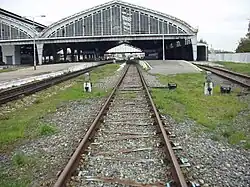 Путь европейской колеи у платформы 6