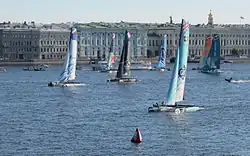 Катамараны класса Extreme 40 на акватории Невы