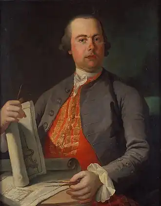 Франц Коромпай: портрет архитектора Франца Антона Гримма (около 1750)