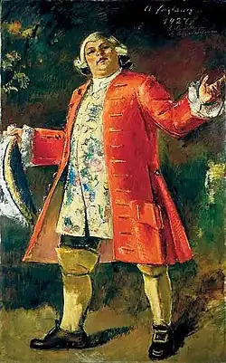 Антон Файстауэр. Портрет Майра в костюме барона Окса (1927)