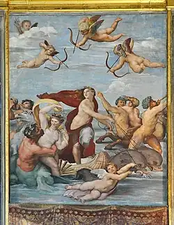 Себастьяно дель Пьомбо и Содома по рисунку Рафаэля. Триумф Галатеи. 1511. «Лоджия Галатеи»