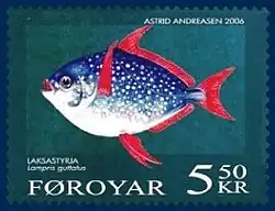 На марке Фарерских островов