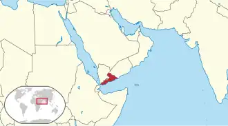 Карта Федерации Южной Аравии