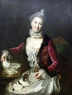 Неизвестная за чаем. 1761, Екатеринбургский музей изобразительных искусств.