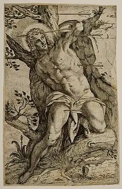 Святой Себастьян. Ок. 1630&nbsp;г. Офорт