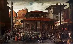 Площадь старого рынка во Флоренции. 1600-е. Холст, масло. Фонд Сберегательного банка