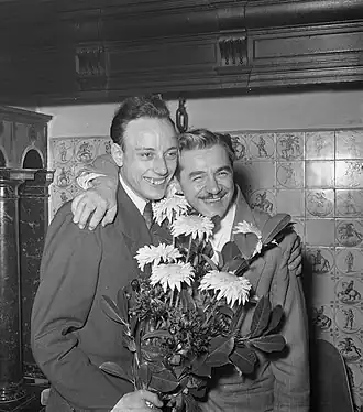 Пит Розенбург и Рауль Дажне (справа) после окончания ЧМ-1952.