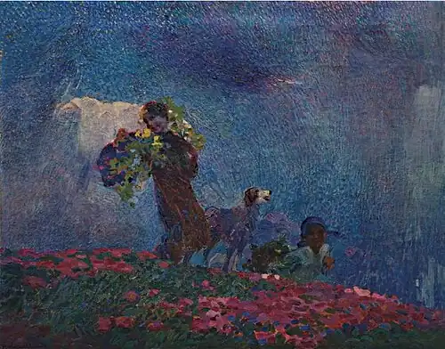 Розовые цветы. Ок. 1920.