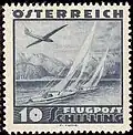Авиапочтовая марка Австрии, 1935, 10 шиллингов&nbsp;(Sc #C46)
