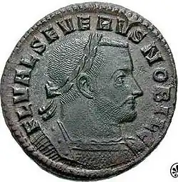 Портрет Флавия Севера на фоллисе