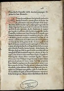 Страница из издания «Цветочков» на итальянском