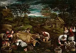 Осень с Моисеем, получающим десять заповедей. Ок. 1575. Холст, масло. Музей истории искусств, Вена