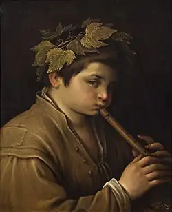 Мальчик с флейтой. 1583. Холст, масло. Музей истории искусств, Вена