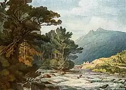 Стремнина. Бумага, кисть, перо, акварель. Частное собрание