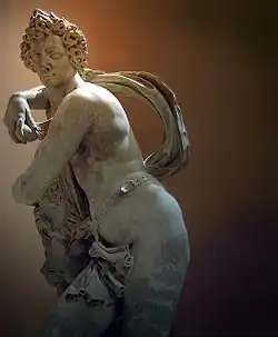 Давид, победитель Голиафа. Деталь. Мрамор. Лувр, Париж