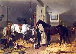На конюшне (1860)