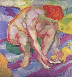 Франц Марк Ню с кошкой, 1910