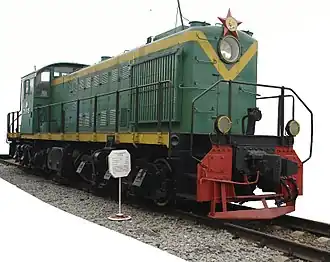 ТЭ1-20-135 в музее Октябрьской железной дороги (Варшавский вокзал, Санкт-Петербург).