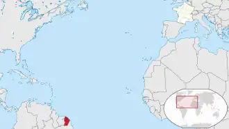 Гвиана на карте