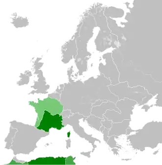 Вишистская Франция в 1942 году
Неоккупированная зона
Зона немецкой военной оккупации
Французские колонии (Свободная Франция)