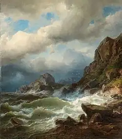 Прибой. 1856. Холст, масло. Музей изобразительных искусств, Лейпциг