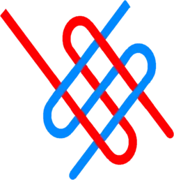 Китайский коронный узел:138Декоративный узел. Двупрядный талрепный У. распространённый китайский мусинг.